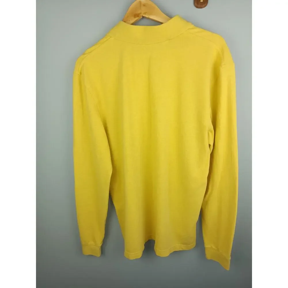 Southern Tide Men's Long-Sleeve Skipjack Polo Shirt in Muted Yellow